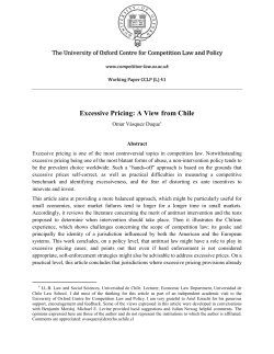 Excessive Pricing: A View from Chile