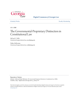 The Governmental-Proprietary Distinction in Constitutional Law