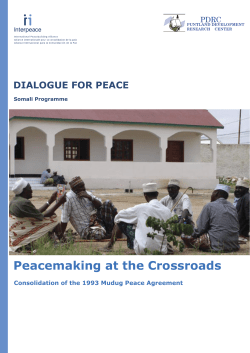 The Ramada Peace Agreement, North Galkayo