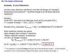 Example A Lot of Electrons - University of Utah Physics