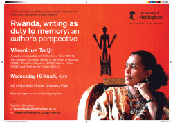 an author`s perspective - Rwandan Stories of Change