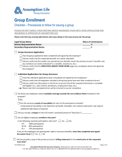 Group Enrollment - Assumption Life