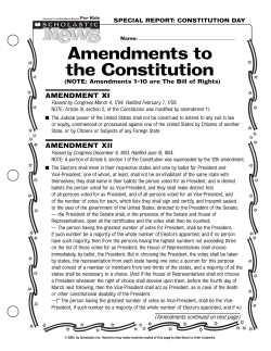 Amendments to the Constitution