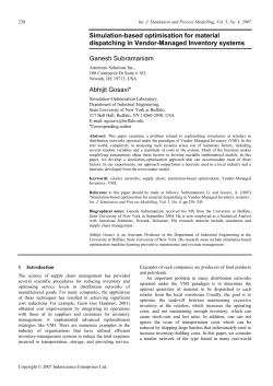 Simulation-based optimization for material dispatching in a retailer