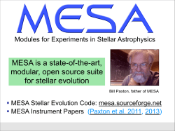 presentation by Matteo Cantiello - MESA code