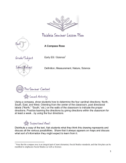 1 A Compass Rose Early ES / Science Definition, Measurement