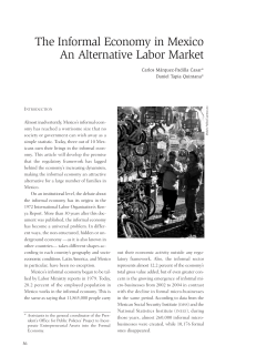 The Informal Economy in Mexico An Alternative Labor
