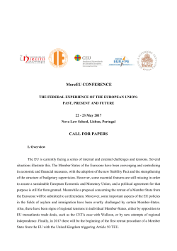 MoreEU CONFERENCE CALL FOR PAPERS