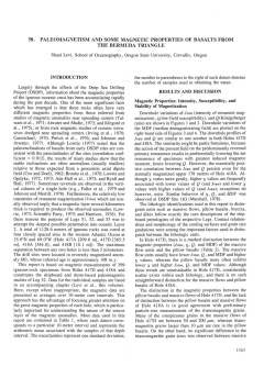 58. Paleomagnetism and Some Magnetic Properties of Basalts from