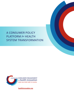 A CONSUMER POLICY PLATFORM for HEALTH SYSTEM