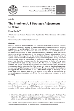 Full Text  - The Chinese Journal of International Politics