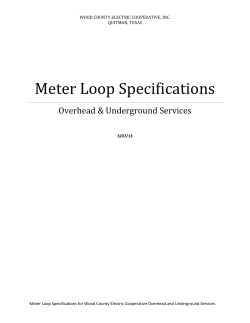 Meter Loop Specifications - Wood County Electric Cooperative