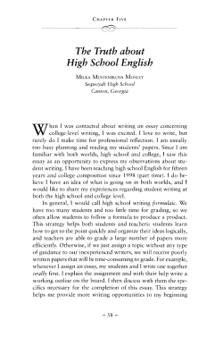 5. The Truth about High School English