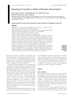Reporting of trans-fat on labels of Brazilian food - nuppre