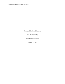 Conceptual Blocks and Creativity