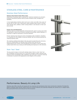 stainless steel care and maintenance guide
