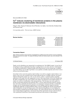 Ca2+ induces clustering of membrane proteins in the plasma