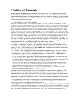 Radiation and Radioactivity