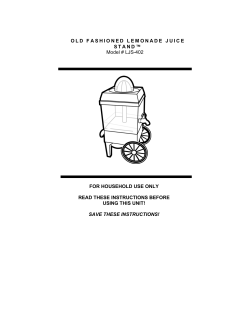 OLD FASHIONED LEMONADE JUICE STAND&trade; Model