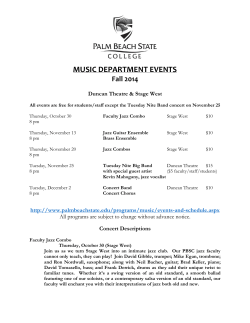 MUSIC DEPARTMENT EVENTS - Palm Beach State College