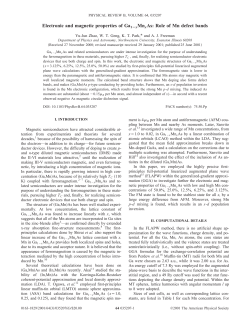 Electronic and magnetic properties of Ga1&Agrave;xMnxAs: Role of Mn