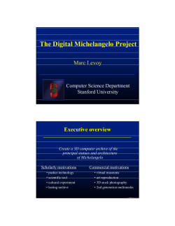 The Digital Michelangelo Project