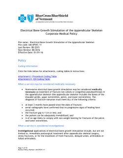 Electrical Bone Growth Stimulation of the Appendicular Skeleton