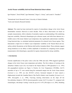 Arctic Ocean variability derived from historical observations