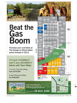 2.5 acre (10,000m2) and 5 acre (20,000m2) blocks with Town Water