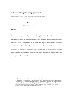 A South African case study. By *Hlako CHO