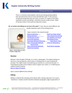 Kaplan University Writing Center