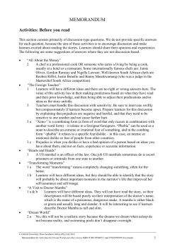 memorandum - Oxford University Press