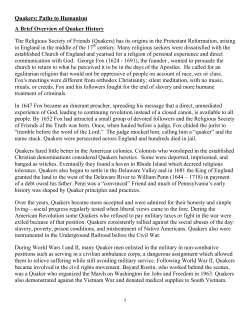 Quakers - American Humanist Association