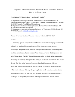 Orographic Controls on Climate and Paleoclimate of Asia