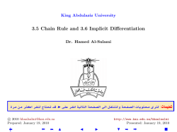 3.5 Chain Rule and 3.6 Implicit Differentiation