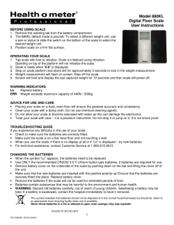 Model 880KL Digital Floor Scale User Instructions