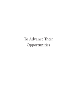 To Advance Their Opportunities - Trace: Tennessee Research and