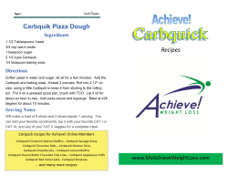 Carbquick Recipes - My Achieve Weight Loss