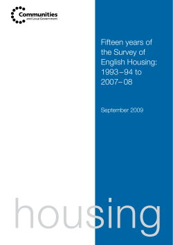 Fifteen years of the Survey of English Housing
