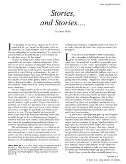 Stories, and Stories.... - Jung Society of Atlanta