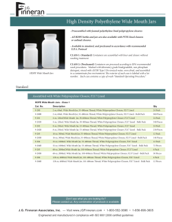 High Density Polyethylene Wide Mouth Jars
