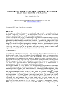 evaluation of aerodynamic drag of go kart by means of coast down