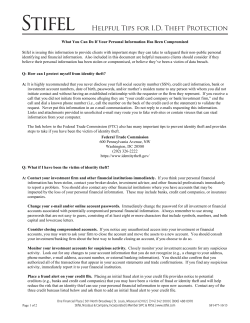 Helpful Tips for I.D. Theft Protection