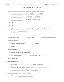 Stone Age Note Guide