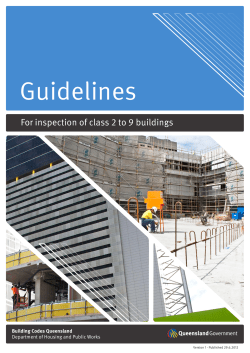 Guidelines For Inspection Of Class 2 To 9 Buildings