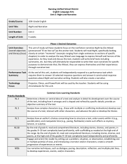 Night and Narrative Grade/Course