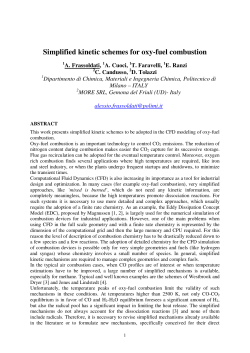 Simplified kinetic schemes for oxy-fuel combustion