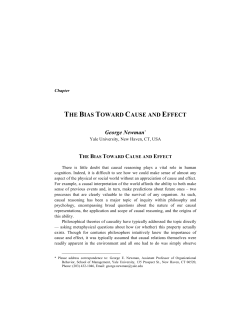 the bias toward cause and effect