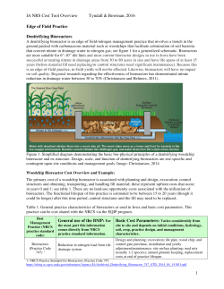 2016 Cost Sheet for Denitrifying Bioreactors