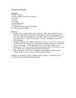 Almond Icebox Rounds Ingredients 1 c butter, softened 1 3